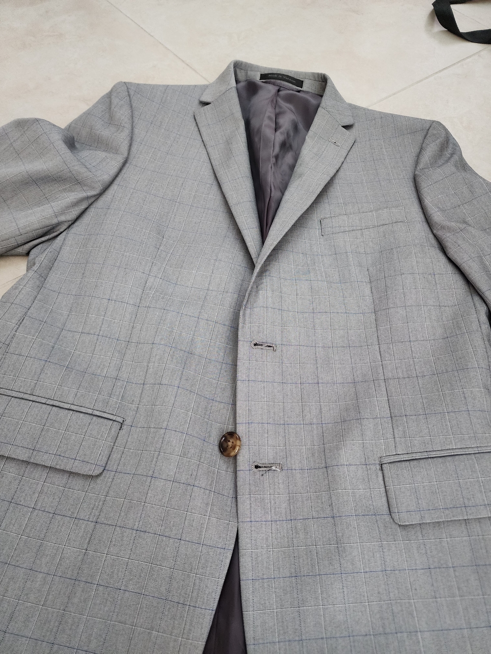 Ralph Lauren Gray Windowpane Kids Suit Jacket & Pants - Picture 5 of 7
